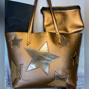 Kendall & Kylie tote with makeup bag and protective bag